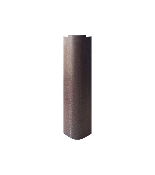Angolare per zoccolo 90° R12 in noce arte povera H 12 cm.