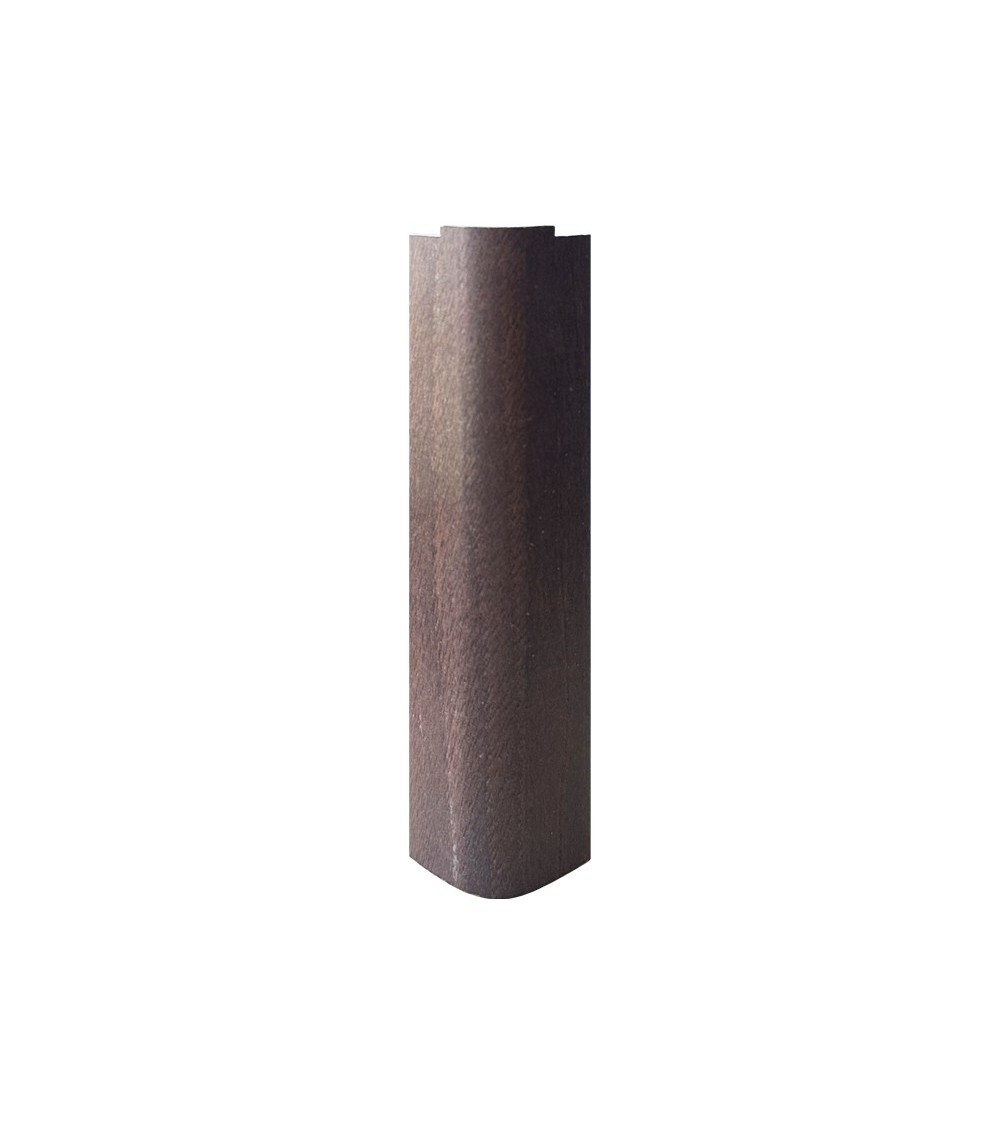 Angolare per zoccolo 90° R12 in noce arte povera H 15 cm.