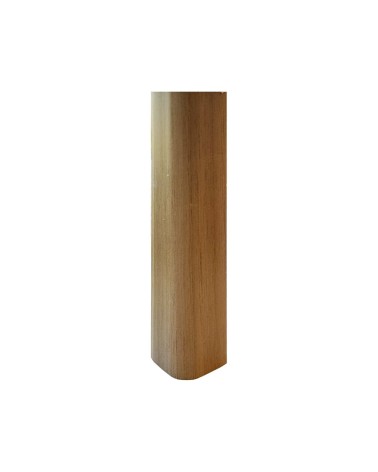 Angolare per zoccolo 90° R12 in noce medio H 10 cm.