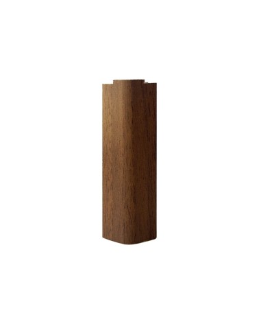 Angolare per zoccolo 90° R12 in noce scuro H 10 cm.