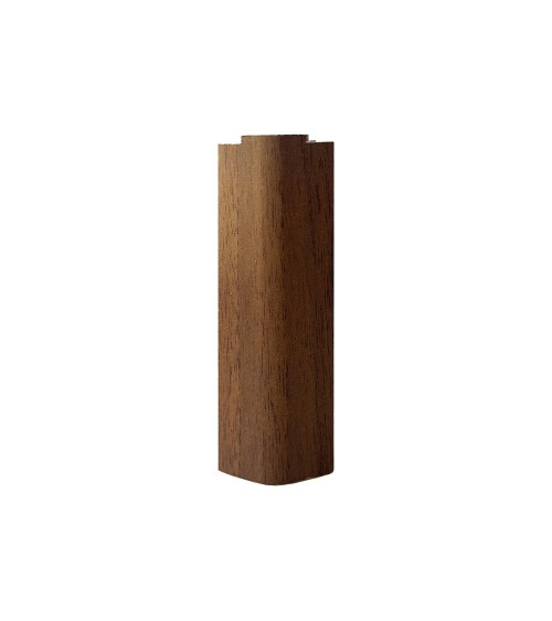 Angolare per zoccolo 90° R12 in noce scuro H 12 cm.