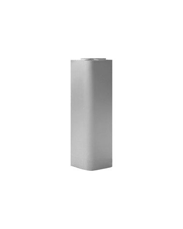 Angolare per zoccolo 90° R12 in pvc colore alluminio satinato H 9.7 cm.