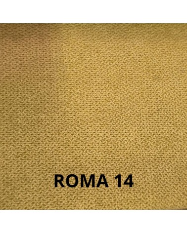 Divano Alenda 3 posti con piedini quadrati in tessuto Roma 14 giallo