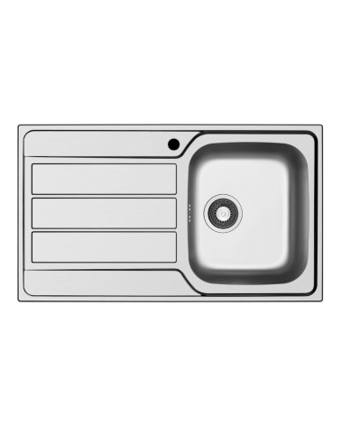 Lavello da incasso Tirreno861 con 1 vasca destra con gocciolatoio sinistro inox