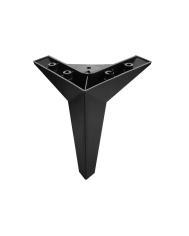 Piedino per mobile in platica nero H 15 cm.