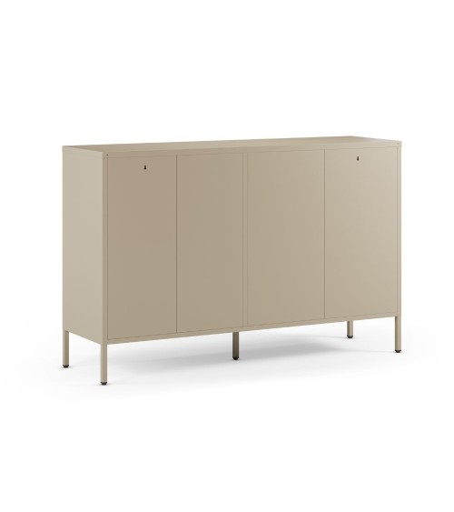 Credenza Fayna19353 in metallo con 2 ante e 3 cassetti colore sabbia