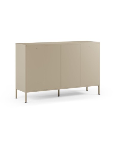 Credenza Fayna19353 in metallo con 2 ante e 3 cassetti colore sabbia