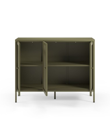 Credenza Fayna19354 in metallo con 3 ante colore verde