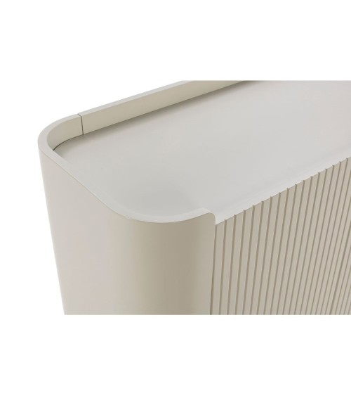 Mobile multiuso Willa18929 con 2 ante effetto cannettato colore crema