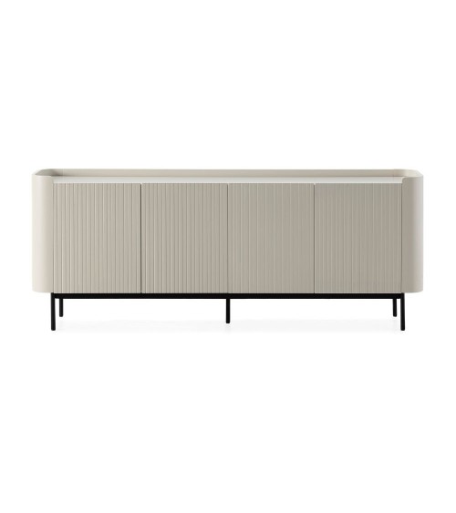 Credenza Willa18924 con 4 ante effetto cannettato colore crema