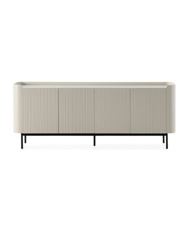 Credenza Willa18924 con 4 ante effetto cannettato colore crema