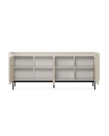 Credenza Willa18924 con 4 ante effetto cannettato colore crema