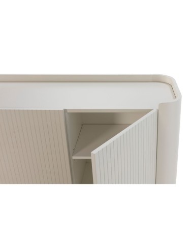 Credenza Willa18924 con 4 ante effetto cannettato colore crema