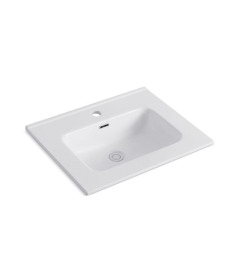 Lavabo consolle da appoggio LAV9060S in ceramica 1 vasca 61x46.5 cm. bianco lucido
