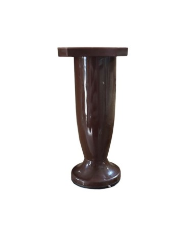 Piedino per mobile Y08MA in plastica colore marrone