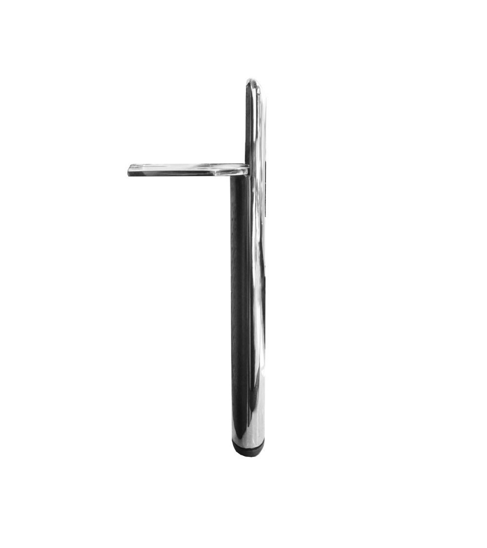 Piedino per mobile Scoby in acciaio cromato H 17 cm.