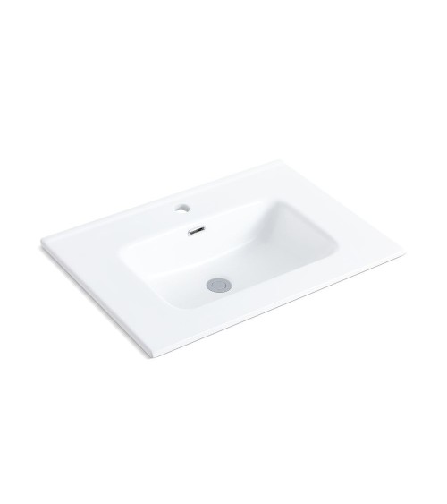 Lavabo consolle da appoggio LAV9070S in ceramica 1 vasca 71x46.5 cm. bianco lucido