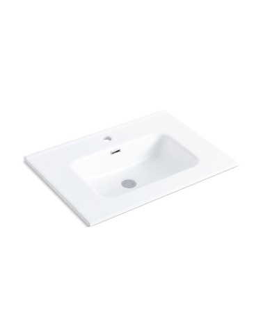 Lavabo consolle da appoggio LAV9070S in ceramica 1 vasca 71x46.5 cm. bianco lucido