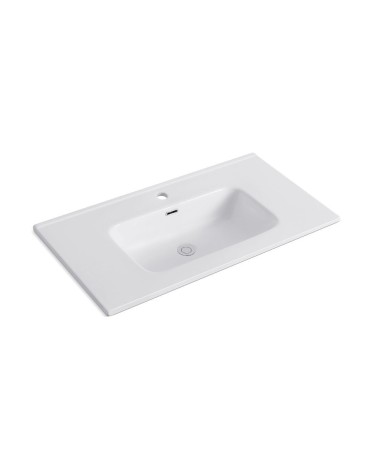 Lavabo consolle da appoggio LAV9090S in ceramica 1 vasca 91x46.5 cm. bianco lucido
