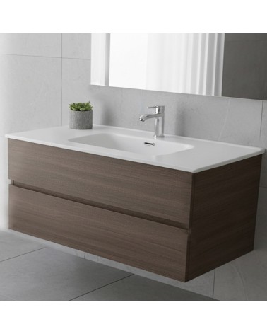 Lavabo consolle da appoggio LAV9100S in ceramica 1 vasca 101x46.5 cm. bianco lucido
