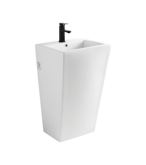 Lavabo freestanding LAV303 in ceramica 53x46.5x86.5 cm bianco