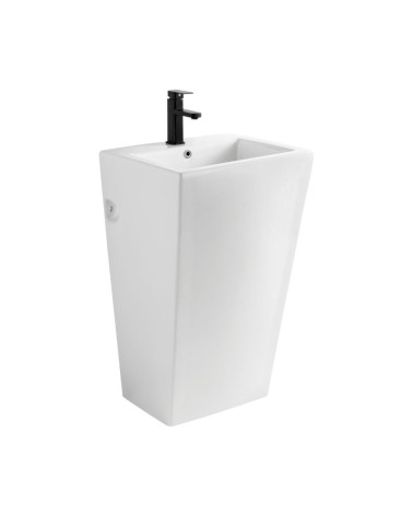Lavabo freestanding LAV303 in ceramica 53x46.5x86.5 cm bianco