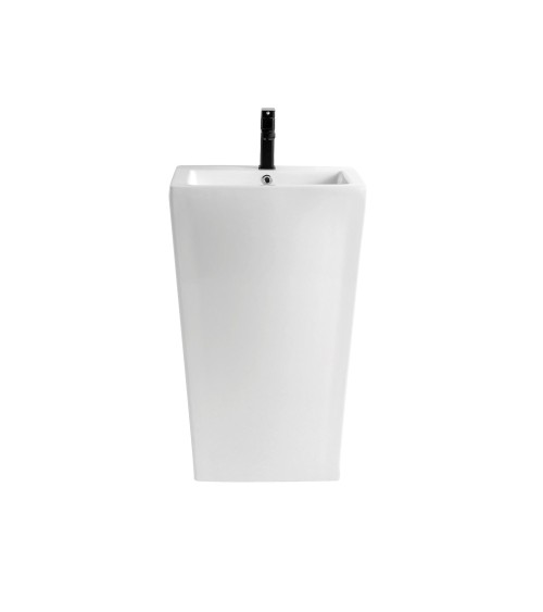Lavabo freestanding LAV303 in ceramica 53x46.5x86.5 cm bianco