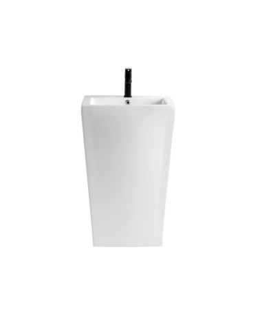 Lavabo freestanding LAV303 in ceramica 53x46.5x86.5 cm bianco