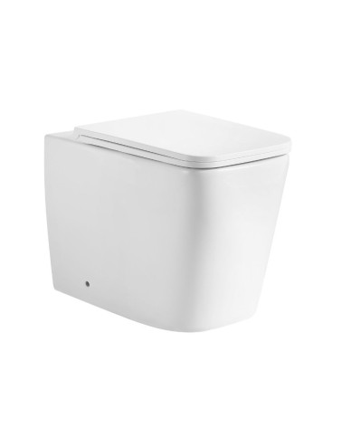 WC filo muro FT54D a pavimento in ceramica bianco 54x36x42H cm.