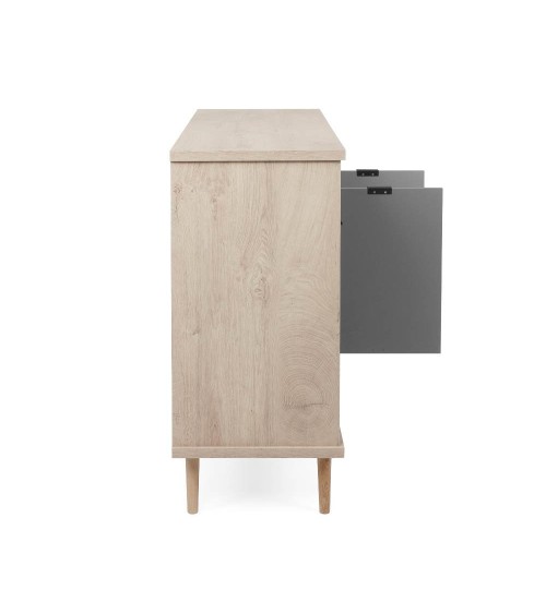 Credenza Epik 51 rovere antracite grigio 3 ante 120x40x88,3