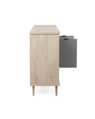 Credenza Epik 51 rovere antracite grigio 3 ante 120x40x88,3