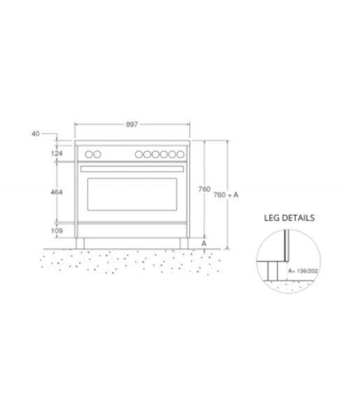 Cucina Bertazzoni AMN964IENNE 90x60 con piano a induzione e forno elettrico multifunzionale nero classe A