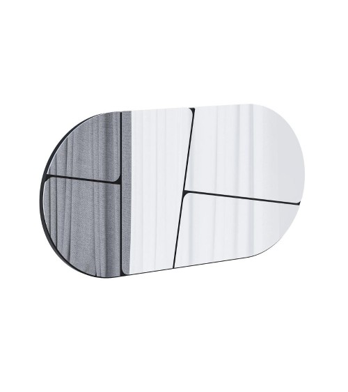 Specchio da parete Otis con design astratto base nera