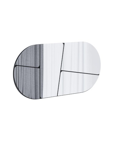 Specchio da parete Otis con design astratto base nera