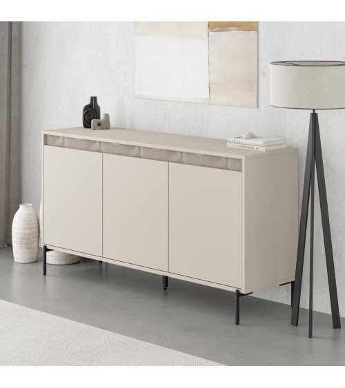 Madia Mott 150 cm. con 3 ante cashmere e dettaglio decorativo