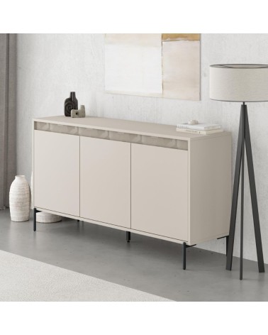 Madia Mott 150 cm. con 3 ante cashmere e dettaglio decorativo