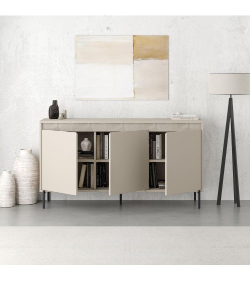 Madia Mott 150 cm. con 3 ante cashmere e dettaglio decorativo