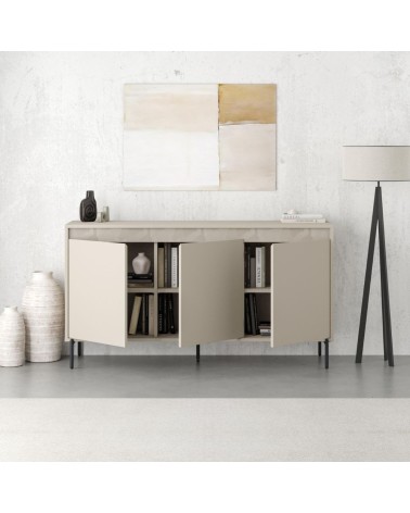 Madia Mott 150 cm. con 3 ante cashmere e dettaglio decorativo