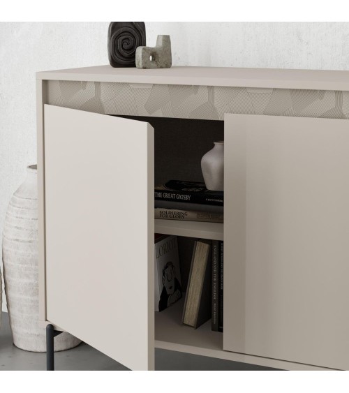 Madia Mott 150 cm. con 3 ante cashmere e dettaglio decorativo