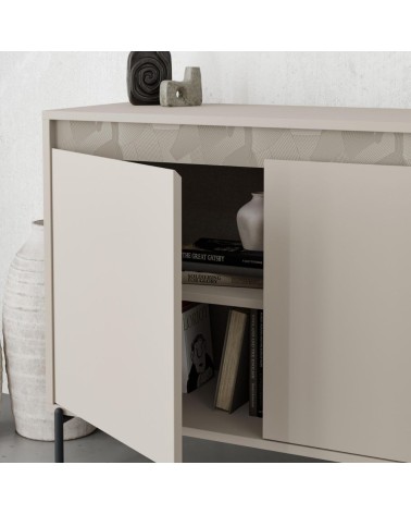 Madia Mott 150 cm. con 3 ante cashmere e dettaglio decorativo