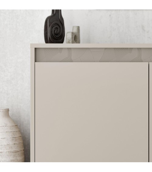 Madia Mott 150 cm. con 3 ante cashmere e dettaglio decorativo
