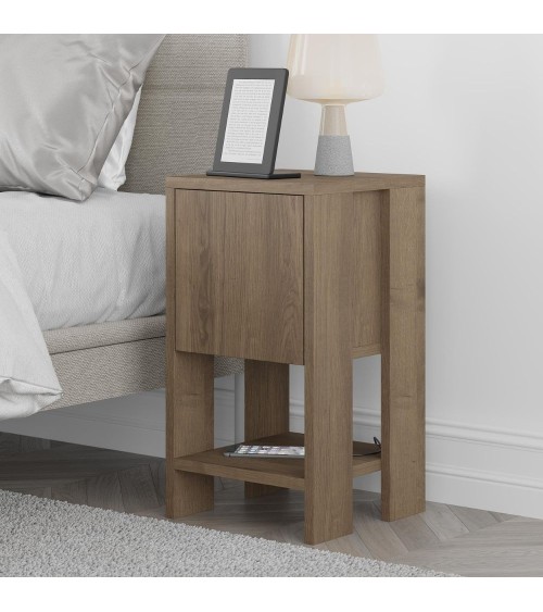 Comodino Ema hitit noce con anta ribalta 30x30x55h