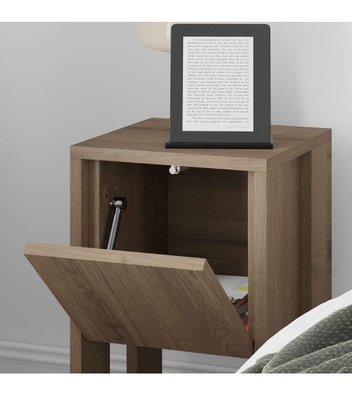 Comodino Ema hitit noce con anta ribalta 30x30x55h
