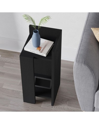 Tavolino comodino di design Elos 27x25x60h colore nero destro