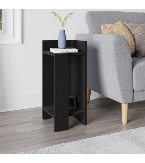 Tavolino comodino di design Elos 27x25x60h colore nero destro
