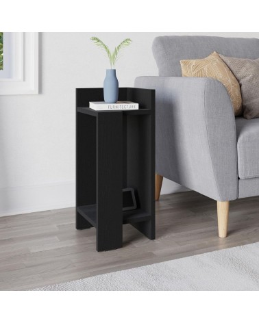 Tavolino comodino di design Elos 27x25x60h colore nero destro