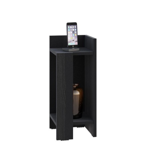 Tavolino comodino di design Elos 27x25x60h colore nero destro