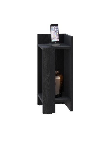 Tavolino comodino di design Elos 27x25x60h colore nero destro