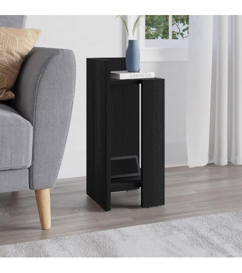 Tavolino comodino di design Elos 27x25x60h colore nero sinistro