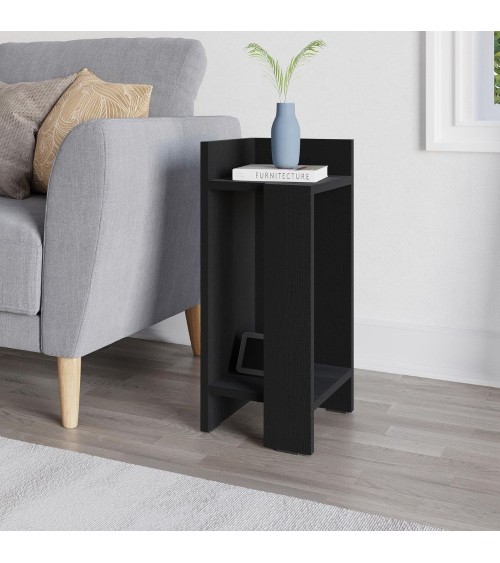 Tavolino comodino di design Elos 27x25x60h colore nero sinistro